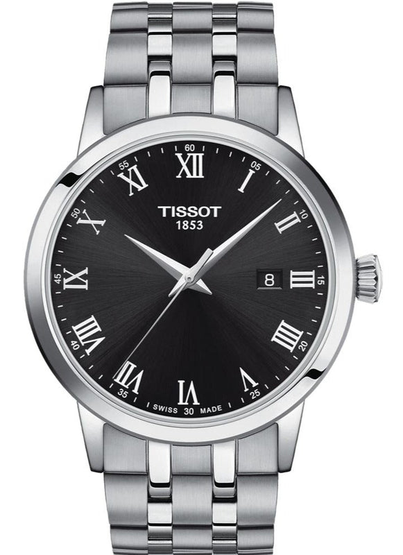 Tissot Classic Dream Black Dial Silver Steel Strap Watch For Men - T129.410.11.053.00 Authentic Buy Shop Now