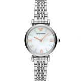 Emporio Armani Donna Mother of Pearl Dial Silver Steel Strap Watch For Women - AR11204 Authentic Buy Shop Now