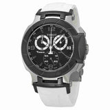 Tissot T Race Chronograph Black Dial White Rubber Strap Watch for Men - T048.417.27.057.05 Authentic Buy Shop Now