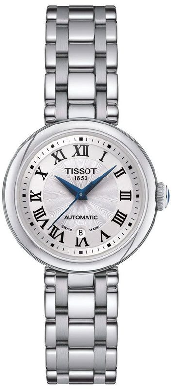 Tissot Bellissima Automatic Silver Dial Silver Steel Strap Watch For Women - T126.207.11.013.00 Authentic Buy Shop Now
