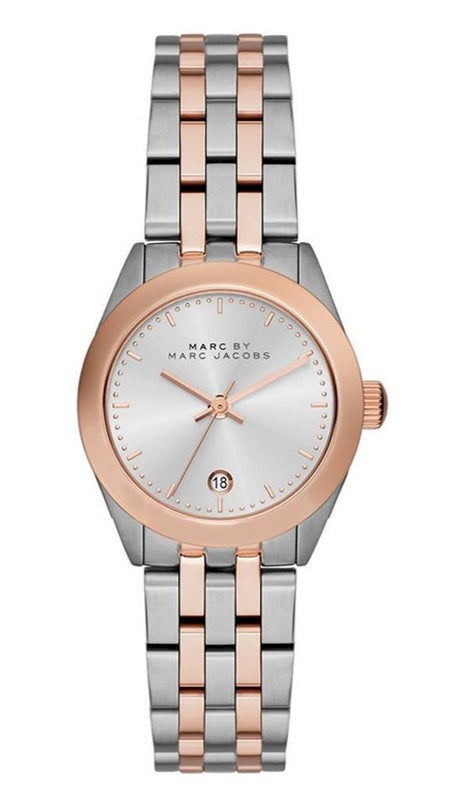 Marc Jacobs Peeker Silver Dial Two Tone Steel Strap Watch for Women - MBM3375 Authentic Buy Shop Now