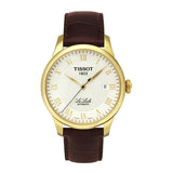 Tissot Le Locle Automatic Gold Dial Brown Leather Strap Watch For Men - T41.5.413.73 Authentic Buy Shop Now