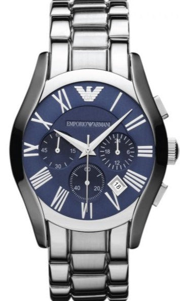 Emporio Armani Classic Blue Dial Silver Steel Strap Watch For Men - AR1635 Authentic Buy Shop Now