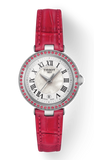 Tissot Bellissima Small Lady Diamonds Mother of Pearl Dial Red Leather Strap Watch For Women - T126.010.66.113.00 Authentic Buy Shop Now