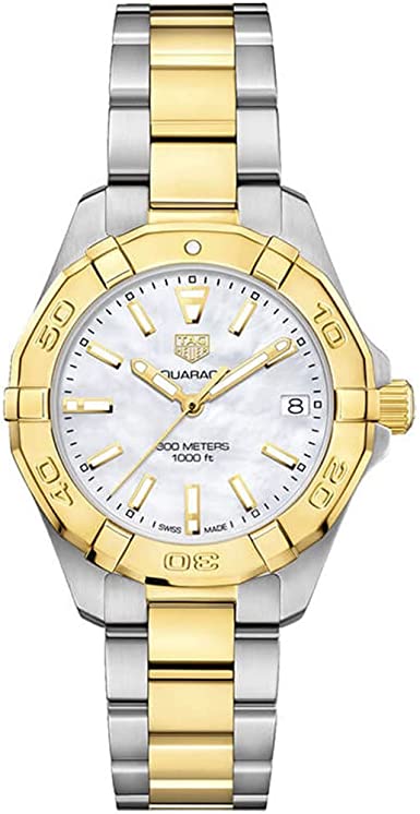 Tag Heuer Aquaracer Mother of Pearl Dial Two Tone Steel Strap Watch for Women - WBD1320.BB0320 Authentic Buy Shop Now