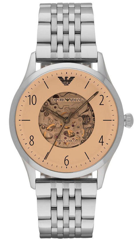 Emporio Armani Meccanico Multicolor Dial Silver Steel Strap Watch For Men - AR1922 Authentic Buy Shop Now