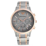 Emporio Armani Renato Gray Dial Gray Steel Strap Watch For Men - AR11077 Authentic Buy Shop Now