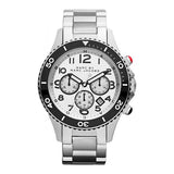 Marc Jacobs Rock Chronograph White Dial Silver Steel Strap Watch for Men - MBM5027 Authentic Buy Shop Now