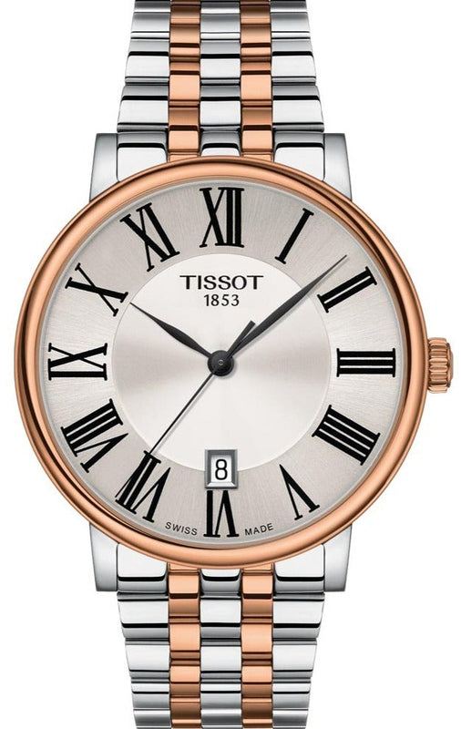 Tissot T Classic Carson Premium Silver Dial Two Tone Steel Strap Watch For Men - T122.410.22.033.00 Authentic Buy Shop Now