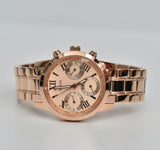 Guess Mini Sunrise Chronograph Quartz Rose Gold Dial Rose Gold Steel Strap Watch For Women - W0448L3 Authentic Buy Shop Now