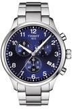 Tissot T Sport Chrono XL Classic Blue Dial Silver Steel Strap Watch For Men - T116.617.11.047.01 Authentic Buy Shop Now