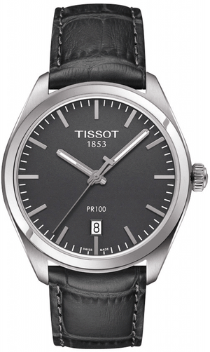 Tissot PR 100 Quartz Leather Strap Watch For Men - T101.410.16.441.00 Authentic Buy Shop Now