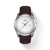 Tissot T Classic Couturier Chronograph White Dial Brown Leather Strap Watch For Men - T035.410.16.031.00 Authentic Buy Shop Now