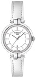 Tissot T Lady Flamingo White Dial White Leather Strap Watch For Women - T094.210.16.011.00 Authentic Buy Shop Now