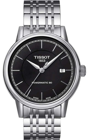 Tissot Classic Carson Powermatic 80 Black Dial Silver Steel Strap Watch For Men - T085.407.11.051.00 Authentic Buy Shop Now