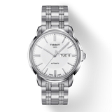 Tissot Automatics III Day Date White Dial Silver Steel Strap Watch For Men - T065.430.11.031.00 Authentic Buy Shop Now