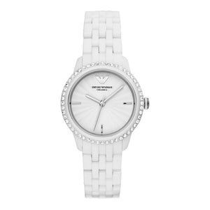 Emporio Armani Ceramic White Dial White Ceramic Bracelet Watch For Women - AR1477 Authentic Buy Shop Now