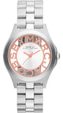 Marc Jacobs Henry Silver Dial Silver Steel Strap Watch for Women - MBM3294 Authentic Buy Shop Now
