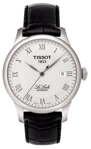 Tissot T Classic Le Locle Automatic Silver Dial Black Leather Strap Watch For Men - T41.1.423.33 Authentic Buy Shop Now