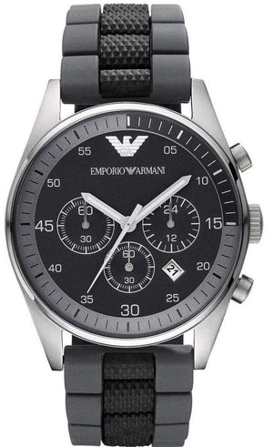 Emporio Armani Sportivo Black Dial Two Tone Ceramic Bracelet Watch For Men - AR5866 Authentic Buy Shop Now