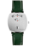 Gucci Grip Quartz Silver Dial Green Leather Strap Unisex Watch - YA157406 Authentic Buy Shop Now