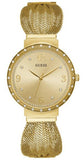 Guess Chiffon Gold Dial Gold Mesh Bracelet Watch For Women - W1083L2 Authentic Buy Shop Now