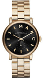 Marc Jacobs Baker Black Dial Gold Steel Strap Watch for Women - MBM3355 Authentic Buy Shop Now