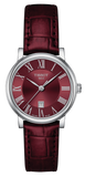 Tissot Carson Premium Lady Maroon Dial Maroon Leather Strap Watch For Women - T122.210.16.373.00 Authentic Buy Shop Now