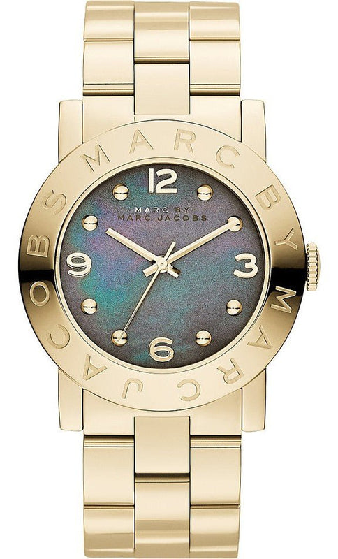 Marc Jacobs Amy Black Dial Gold Steel Strap Watch for Women - MBM3273 Authentic Buy Shop Now