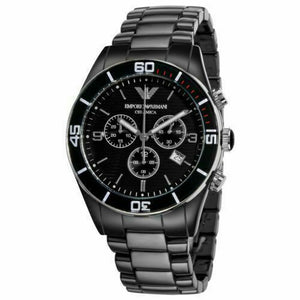 Emporio Armani Black Ceramic Chronograph Black Dial Watch For Men - AR1421 Authentic Buy Shop Now