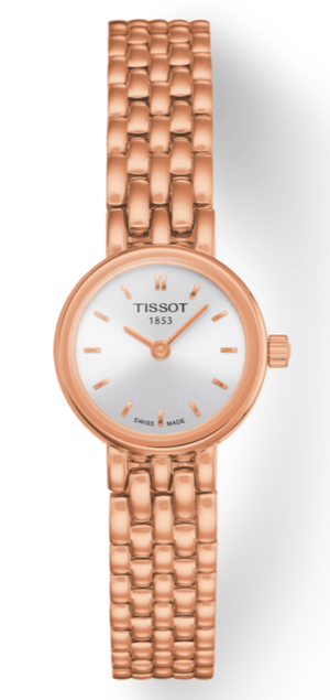 Tissot T Lady Lovely Silver Dial Rose Gold Steel Strap Watch For Women - T058.009.33.031.01 Authentic Buy Shop Now