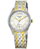 Tissot T Classic T One Automatic Silver Dial Two Tone Steel Strap Watch For Men - T038.430.22.037.00 Authentic Buy Shop Now