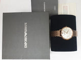 Emporio Armani Kappa Analog Mother of Pearl Dial Rose Gold Steel Strap Watch For Women - AR11006 Authentic Buy Shop Now