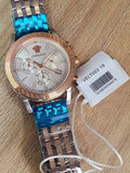 Versace Sport Tech Chronograph While Dial Two Tone Steel Strap Watch for Men - VELT00319 Authentic Buy Shop Now