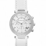 Michael Kors Parker White Dial White Leather Strap Watch for Women - MK2277 Authentic Buy Shop Now