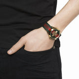 Gucci Le Marche des Merveilles Green & Red Dial Green & Red NATO Strap Unisex Watch - YA126487 Authentic Buy Shop Now