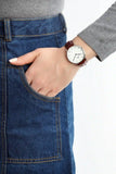 Daniel Wellington St Mawes White Dial Brown Leather Strap Watch For Men - DW00100052 Authentic Buy Shop Now