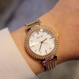 Guess Monroe Silver Dial Rose Gold Steel Strap Watch For Women - W1152L3 Authentic Buy Shop Now