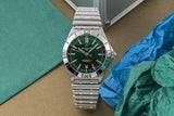 Breitling Chronomat GMT 40 Green Dial Silver Steel Strap Watch for Men - A32398101L1A1 Authentic Buy Shop Now