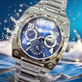 Guess Prodigy Chronograph Blue Dial Silver Steel Strap Watch For Men - GW0624G1 Authentic Buy Shop Now