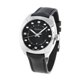 Gucci GG2570 Quartz Black Dial Black Leather Strap Watch For Men - YA142307 Authentic Buy Shop Now