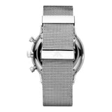 Emporio Armani Classic Chronograph Quartz Silver Dial Silver Mesh Bracelet Watch For Men - AR0390 Authentic Buy Shop Now