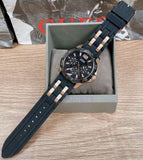 Guess Oasis Black Dial Two Tone Steel Strap Watch for Men - W0366G3 Authentic Buy Shop Now