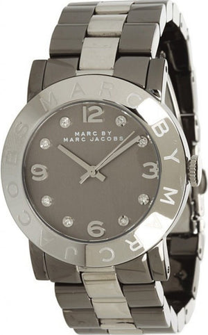 Marc Jacobs Amy Grey Dial Grey Steel Strap Watch for Women - MBM3196 Authentic Buy Shop Now