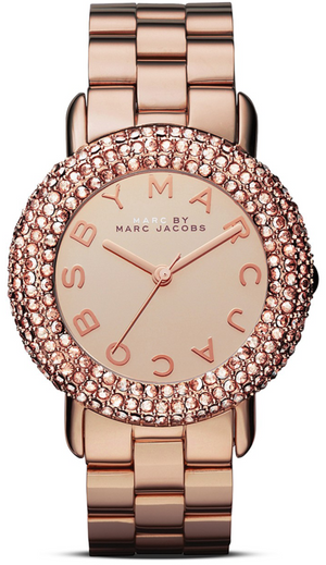 Marc Jacobs Marci Crystals Rose Gold Dial Rose Gold Steel Strap Watch for Women - MBM3192 Authentic Buy Shop Now