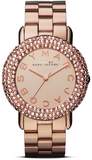 Marc Jacobs Marci Crystals Rose Gold Dial Rose Gold Steel Strap Watch for Women - MBM3192 Authentic Buy Shop Now