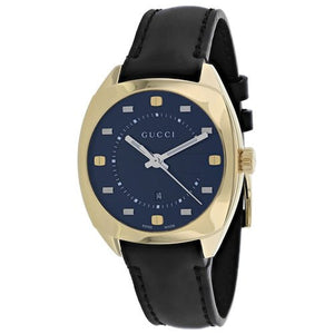 Gucci GG2570 Quartz Black Dial Black Leather Strap Watch For Women - YA142408 Authentic Buy Shop Now