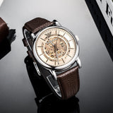 Emporio Armani Luigi Meccanico Brown Dial Brown Leather Strap Watch For Men - AR1982 Authentic Buy Shop Now