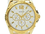 Guess Intrepid White Dial Two Tone Silicone Strap Watch For Women - W0325L2 Authentic Buy Shop Now