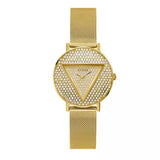 Guess Iconic Diamonds Gold Dial Gold Mesh Bracelet Watch For Women - GW0477L2 Authentic Buy Shop Now
